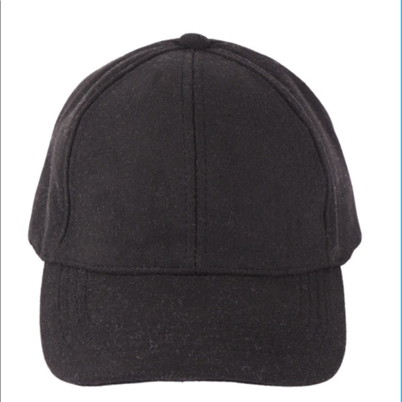 WOOL FELT BASEBALL CAP - BLACK - Picture 4 of 9